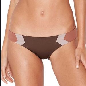 L*Space barracuda bikini bottoms chocolate color